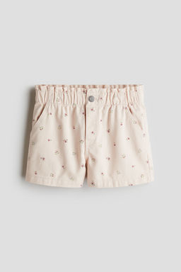 H&M - Girls Pink Cotton Twill Shorts