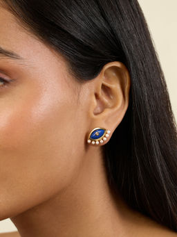 Isharya - 18KT Gold Plated Multi-Color Summer Eyes Earrings