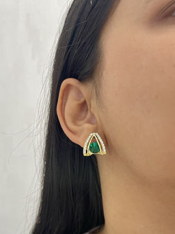 ISHKAARA - Multi-Color Emerald Crystal Earrings