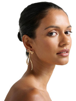 Forever New - Gold Signature Bonnie Bow Drop Earrings