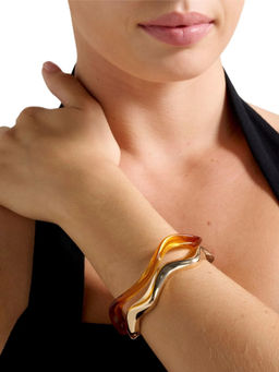 Forever New - Brown & Rose Gold Signature Connie Curve Bangles (Pack of 2)