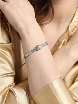 Sohi - Women The Bijou-Heart Kada - Metallic Silver