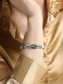 Sohi - Women The Chainlink Kada - Metallic Silver