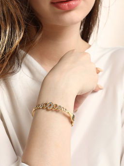 Sohi - Women California Gold The Cyelle Kada - White