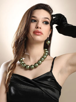 Sohi - Women The Majeste Jewellery Set - Olive Green