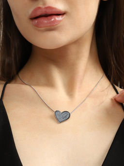 Sohi - Women The Cuoer Pendant Necklace - Moon Grey