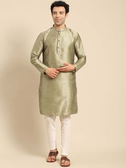 Amodh by Kisah - Men Olive Kurta