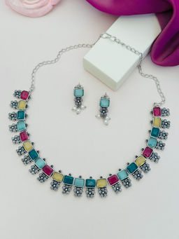 Abdesigns - Enchanting German Silver Plated Jewellery Set