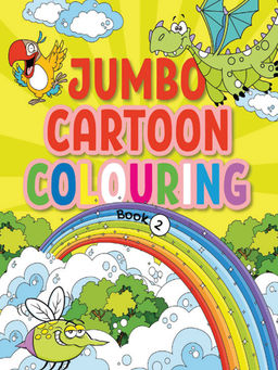 Pegasus - Jumbo Cartoon Colouring Book 2 - Mega Cartoon Colouring Book for 4 to 6 Years