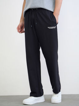 Styli - Men'S Cotton Blend Drawstring Waist Relaxed Track Pants