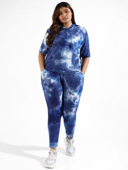 Instafab Plus - Women Tie-dye Stylish Hooded Co-Ords ( Set of 2)