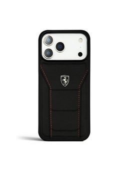 Treemoda - sports stitched Protective Black Leather Case for iPhone 17 Pro