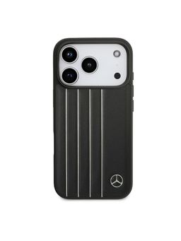 Treemoda - Urban Stripe Protective Black Leather Case for iPhone 17 Pro Max