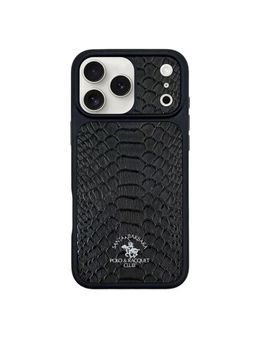 Treemoda - Premium Leather Magsafe Protective Case for iPhone 17 Pro - Black