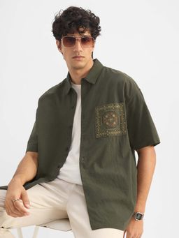 The Souled Store - Hawaiian: Indie Olive Men's Holiday Shirt