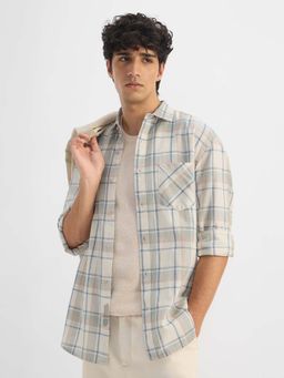 The Souled Store - Cotton Linen Checks: Vision Men's Cotton Linen Shirt