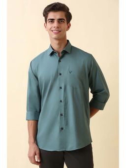 Allen Solly - Men's Solid Full Sleeves Casual Shirt