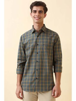 Allen Solly - Men's Blue Checks Full Sleeves Casual Shirt
