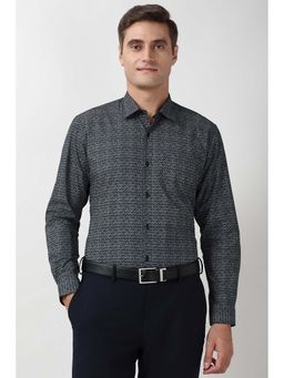 Peter England - Men's Blue Regular Fit Full Sleeves Formal Shirt