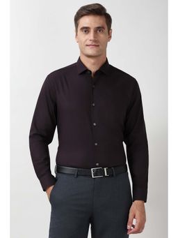 Peter England - Men's Purple Regular Fit Full Sleeves Formal Shirt