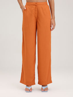 Twenty Dresses by Nykaa Fashion - Orange Straight Fit Solid Pants