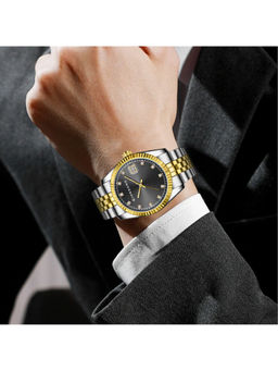 Giordano - Men Black Analog Dual-Tone Stainless Steel Watch (GZ-50133-11) (M)