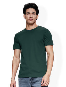 The Souled Store - Bottle Green Supima T-Shirt For Men