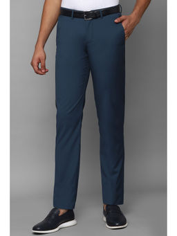 Allen Solly - Men Blue Slim Fit Solid Casual Trousers