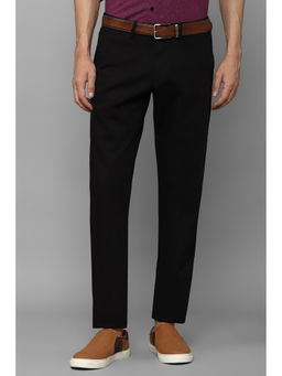 Allen Solly - Men Black Slim Fit Solid Casual Trousers