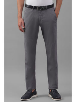 Allen Solly - Men Grey Slim Fit Solid Casual Trousers