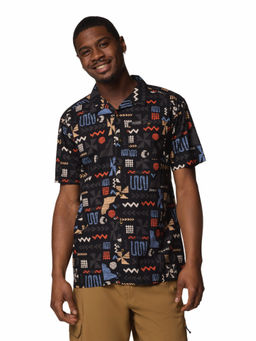 Columbia - Mens Black Printed Short Sleeves Shirt