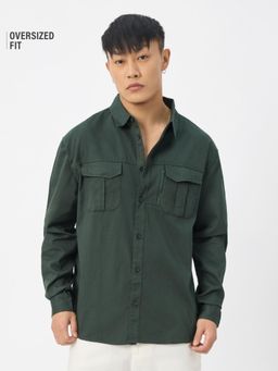 The Souled Store - Originals Utility Shirt Dark Green Men Utility Shirt