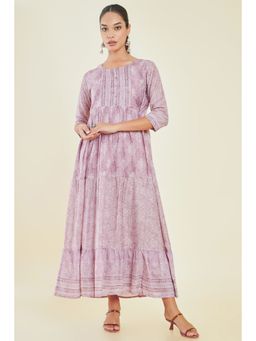 Soch - Women Purple Modal Printed Dress
