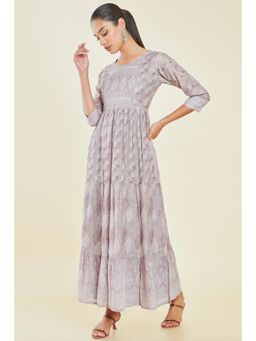 Soch - Women Grey Modal Printed Dress