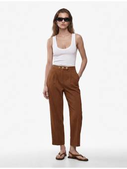 Koton - Brown Linen Trouser