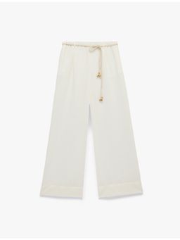 Koton - Belted Wide Leg Trouser