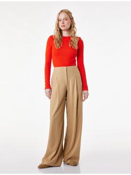 Koton - Beige Wide Leg Pant