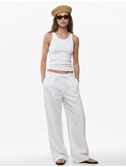 Koton - White Linen Pant