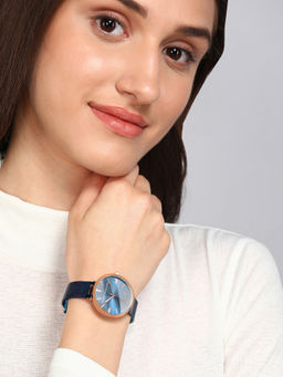 French Connection - Navy Blue Dial Analog Watch for Women - FCS002H (M)