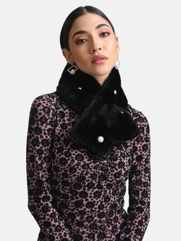 Kazo - Pearl Embelished Scarf -Black