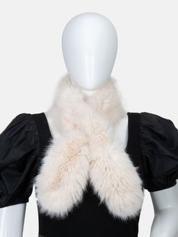 Kazo - Soft Fur Scarf-Off White
