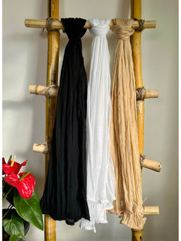 Hella Fashions - Multi-Color Chiffon Solid Dupattas (Pack of 3)