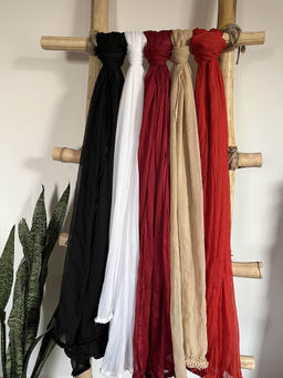 Hella Fashions - Multi-Color Chiffon Solid Dupattas (Pack of 5)