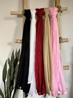 Hella Fashions - Multi-Color Chiffon Solid Dupattas (Pack of 5)