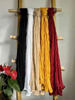 Hella Fashions - Multi-Color Chiffon Solid Dupattas (Pack of 5)