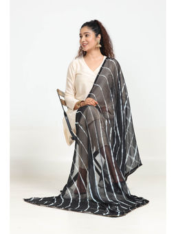 Hella Fashions - Black Chiffon Tie & Dye Dupatta