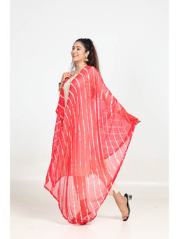 Hella Fashions - Red Chiffon Tie & Dye Dupatta