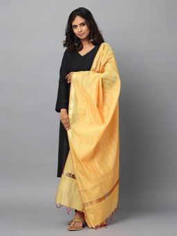 Hella Fashions - Gold Banarasi Woven Dupatta