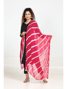 Hella Fashions - Pink Chiffon Tie & Dye Dupatta