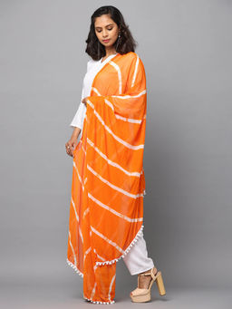 Hella Fashions - Orange Chiffon Tie & Dye Dupatta